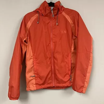 Mountain Hardware Women’s Jacket Hooded Rain Windbreaker Orange Medium Small • $14.99