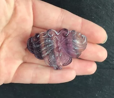 £2.99 • Buy Rainbow Fluorite Crystal Butterfly 45mm 23g Clarity Dreamwork Chakra Psychic