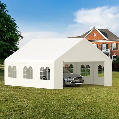 20x20 20x26 FT Car Canopy Heavy Duty Gazebo Wedding Party Tent Carport Outdoor • $333.19