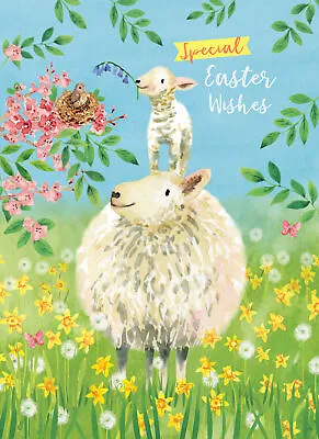 Easter Card - Sheep And Lamb • £5.09
