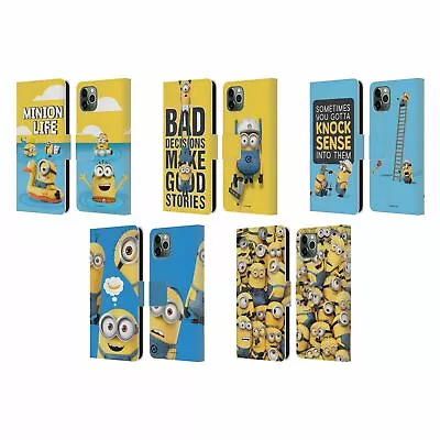 OFFICIAL DESPICABLE ME FUNNY MINIONS LEATHER BOOK CASE FOR APPLE IPHONE PHONES • $21.77