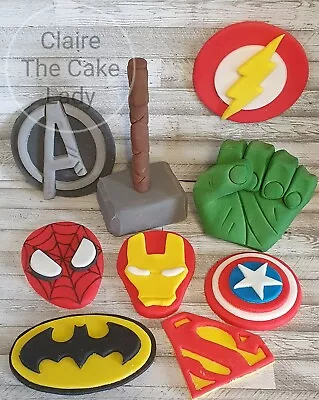 Handmade Edible Superhero Avengers Marvel Unofficial Cake Topper Set  • £11.35