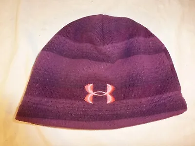 ✅ Under Armour UA Knit Beanie Hat Women's Purple Ski Snowboard - One Size • $5.99