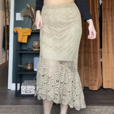 Vtg Cami Crochet Mermaid Skirt Size Large • $35