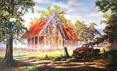 Old Homeplace And Old Truck By RC Davis • $45