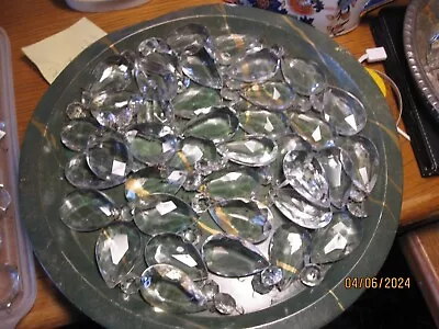 Vintage Chandelier Crystal Prism Pendalogue Lot Of Five  2  X  1   1/4  • $5.95