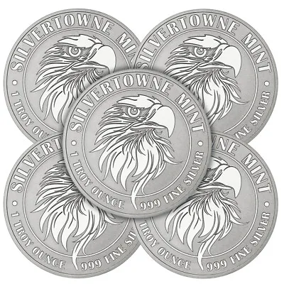 Lot Of 5 - 1 Troy Oz Mighty Eagle .999 Fine Silver Round • $153.60