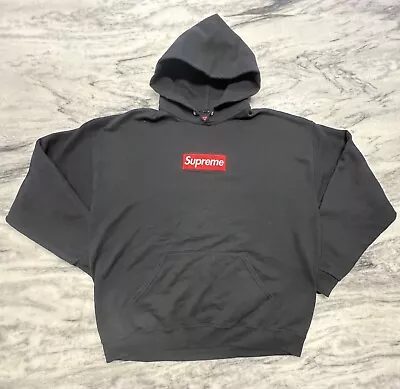 Supreme Box Logo Hoodie Size: XL Black/Red • $165