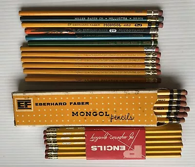 New Eberhard Faber Mongol 482 No. 2 Pencils W/Gold Bands - A.W. Faber No. 2 • $34.99