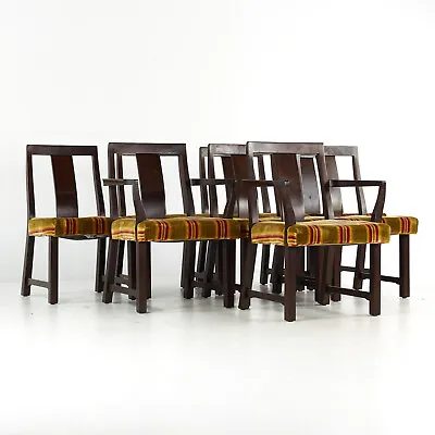 Edward Wormley For Dunbar Mid Century Mahogany Dining Chairs - Set Of 8 • $5347