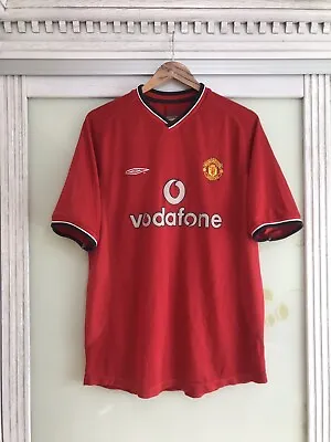 Vintage Manchester United 2000-2001 Home Soccer Jersey Football Shirt Kit Size L • $70
