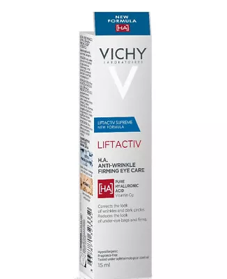 Vichy Liftactiv Eyes Cream - Wrinkle Smoothing 15 Ml Pure Hyaluronic Acid • $39.67