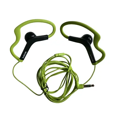 Sony SPORTS Running EARHOOK In-ear HEADPHONES Earphone - GREEN MDR-AS200 • $18.99
