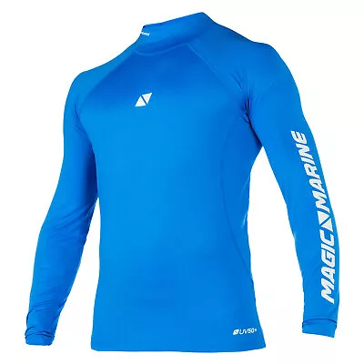 Magic Marine Cube Long Sleeve Rash Vest 2023 - Blue • £27.99