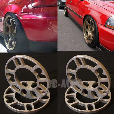 JDM Universal Wheel Rim Extended Spacers Shim For 4 5 Stud 4x100 5x114.3 10MM X4 • $51.09