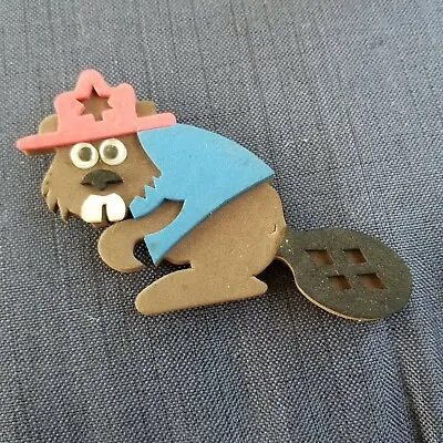 Vintage Canada Beaver Mountie Hat Souvenir Foam Magnet • $10