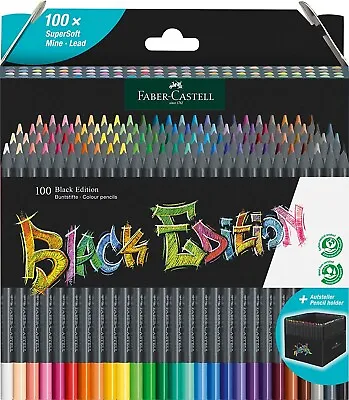 Faber-Castell Black Edition Supersoft Coloured Pencils Wallet Of 50 Or 100 • $26.64