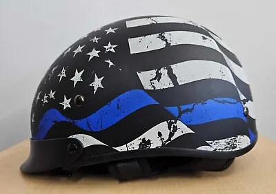 Vega Warror Motorcycle Street Riding Helmet *SM LG 2XL* Back The Blue • $98.95