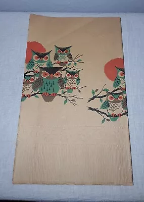 Vintage Halloween Tablecloth With Scary Owls Unused • $18.99