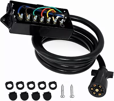 7Feet 7 Way Trailer Plug Weatherproof Trailer Wiring Harness • $26.89