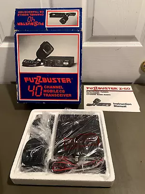 RARE Vintage Fuzzbuster Z-50 40 Channel Mobile CB Transceiver Open Box • $76.19