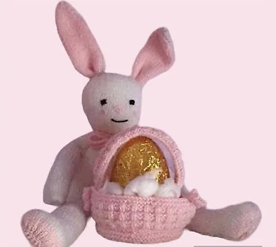 KNITTING PATTERN - Easter Bunny With Easter Egg Basket. Rabbit • £3.59