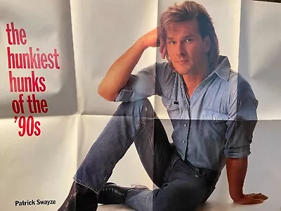 Hunkiest Hunks Of The 90s Poster  SWAYZE  DILLON  GIBSON   Free Shipping • $11.25