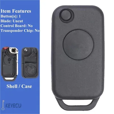 Flip Remote Key Shell Fob Case 1 Button For Mercedes Benz W124 W202 S500 SL500 • $12.20