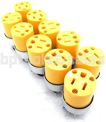$19.99 • Buy Lot Of 10 FEMALE Extension Plugs 15AMP 125V Replacement Extension Cord Plugs 