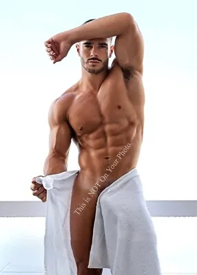 Male Model 5X7 Print Muscular Handsome Beefcake Shirtless Chest Abs Hot M366 • $8.95