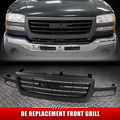 $103.28 • Buy [Horizontal Slats] For 03-07 GMC Sierra 1500/Classic Black Front Bumper Grille