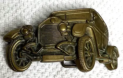 Vintage Solid Brass Baron Buckle 1978 Classic Hotrod Car 4  • $18.87