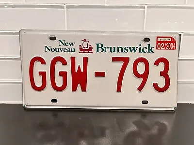 New Brunswick Nb Canada License Plate # Ggw-793 (02/2004) • $15.99