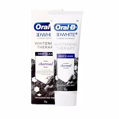$3.99 • Buy ORAL B 3D WHITENING TOOTHPASTE With CHARCOAL 95gm X1