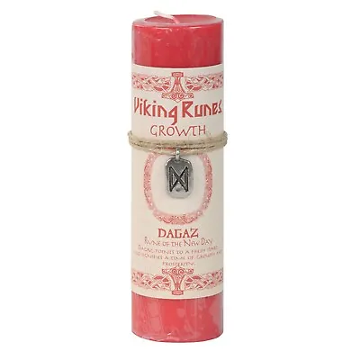 Dagaz (Growth) Viking Rune Candle W/ Pendant 6.25  NEW Scented Pillar • $22.99