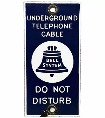 Vintage Bell System Public Payph0ne Porcelain Sign Gas Station Oil Telephone Att • $116.38