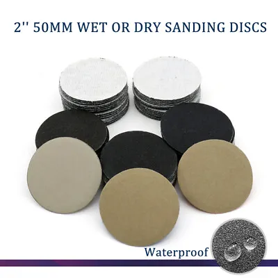 $11.75 • Buy 50mm 2  Hook And Loop Sanding Disc 60-10000 Grit Wet Or Dry Sandpaper Pads 10pcs
