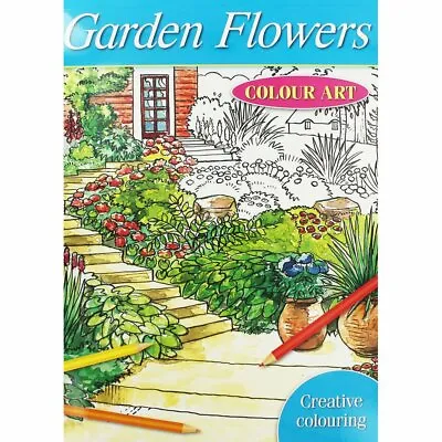 £2.95 • Buy Brown Watson - A4 Colour Art Colouring Book - Over 20 Garden Flower Scenes