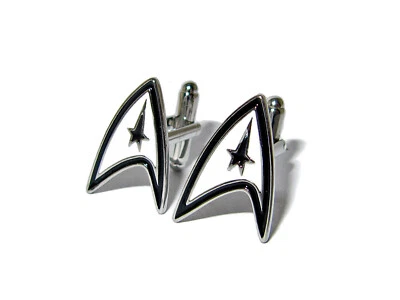 £14.89 • Buy Star Trek Starfleet Command Division Cufflinks Enamel And Silver-plated Quality
