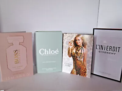 4 X Perfume Samples Hugo Boss Scent Chloe Givenchy L'Interdit Carmen Mixed Lot • £5.94