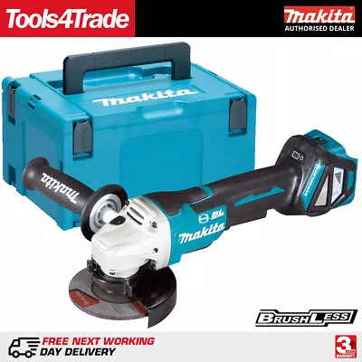 Makita DGA463Z 18V Cordless Brushless 115mm Angle Grinder Body With Makpac Case • £199