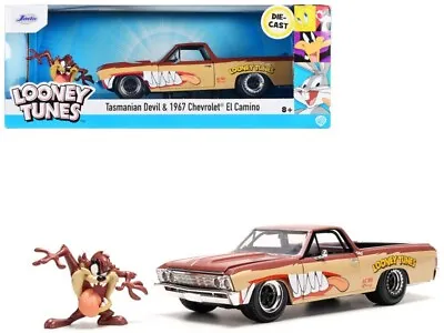 1967 Chevrolet El Camino & Taz Figure  Looney Tunes  1/24 Diecast By Jada 35130 • $39.99