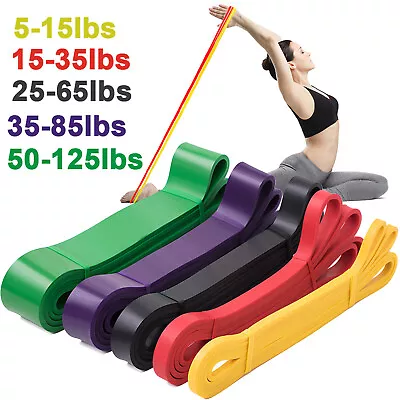 Heavy Duty Resistance Bands Set 5 Loop For Gym Exercise Pull Up Fitness Workout • $7.99