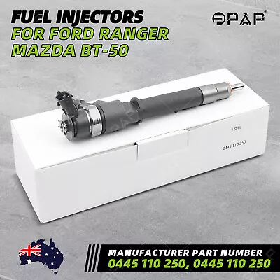 0445110250 Diesel Fuel Injector Suitable For Mazda BT50 Ford Ranger PK PJ 2.5L • $119