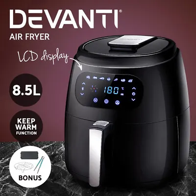 Devanti Air Fryer 8.5L Fryers LCD Touch Cooker Oil Free Kitchen  Accessories • $139.95