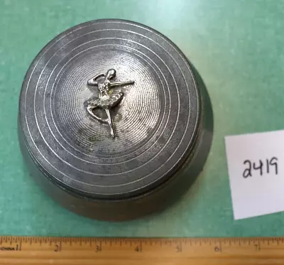 VINTAGE ANTIQUE  POWDER  MUSIC BOX RETRO  Ballerina ~ VIDEO • $16.50