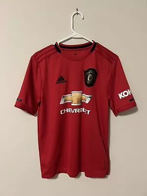  Red Addidas Polyester Manchester United 2019/20 Jersey Size Youth XL Crew Neck  • $45.99