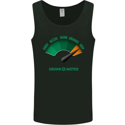 $14.79 • Buy St Patricks Day Drunkometer Funny Beer Mens Vest Tank Top