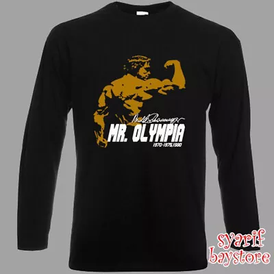 Arnold Schwarzenegger Mr. Olympia Long Sleeve Black T-Shirt Size S To 3XL • $22.49