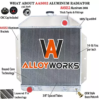 $219 • Buy 3 Row Core Radiator For 1949-1953 Ford Cars Club Crestline Country Sedan Ford V8